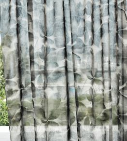 Grounded Sheer Fabric by Harlequin Black Earth