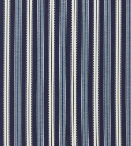 Hammersmith Woven Stripe Outdoor Fabric by Morris & Co Indigo