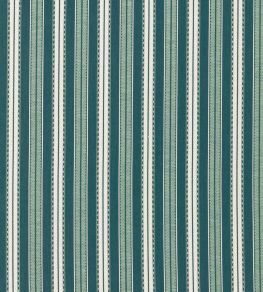 Hammersmith Woven Stripe Outdoor Fabric by Morris & Co Teal