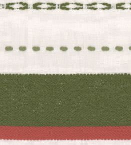 Handwerklich Fabric by MINDTHEGAP White/Red/Green