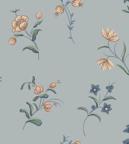 Hanna Wallpaper by Sandberg Misty Blue