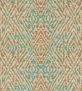 Hansha Wallpaper by Harlequin Paprika/Teal