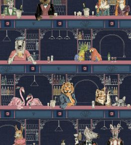 Happy Hour Wallpaper by Brand McKenzie Midnight Pink