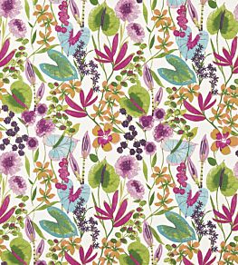 Nalina Fabric by Harlequin Flamingo/Papaya/Loganberry