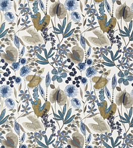 Nalina Fabric by Harlequin Indigo/Mustard/Stone