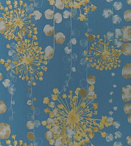 Moku Wallpaper by Harlequin Indigo/Pebble