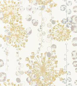 Moku Wallpaper by Harlequin Ochre/Seaspray