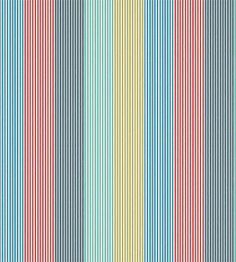 Funfair Stripe Fabric by Harlequin Ink/Aqua/Kiwi/Marine/Poppy