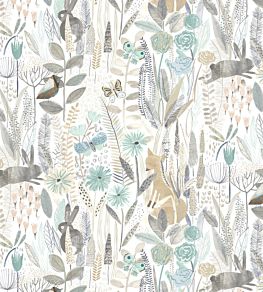 Hide and Seek Wallpaper by Harlequin Linen/Duck Egg/Stone