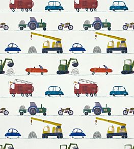 Just Keep Trucking Wallpaper by Harlequin Tomato/Marine/Gecko