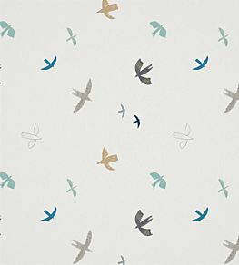Skies Above Fabric by Harlequin Duck Egg/Linen