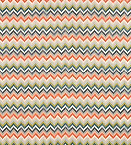 Minouri Fabric by Harlequin Teal / Mandarin / Lichen