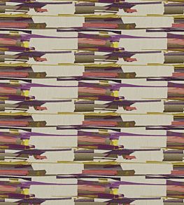 Zeal Fabric by Harlequin Coral, Gold, Amethyst