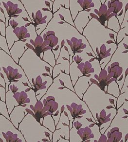 Lotus Fabric by Harlequin Bronze/Magenta