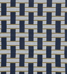 Saki Fabric by Harlequin Indigo/Ochre