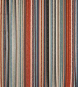 Spectro Stripe Fabric by Harlequin Teal / Sedonia / Rust
