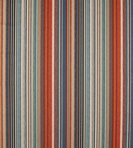 Spectro Stripe Fabric by Harlequin Teal / Sedonia / Rust