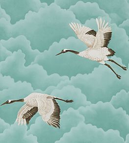 Cranes in Flight Wallpaper by Harlequin Marine