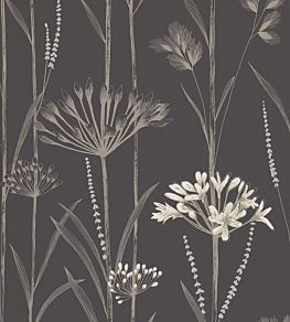 Gardinum Wallpaper by Harlequin Charcoal, Flint, Gilver