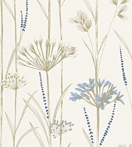 Gardinum Wallpaper by Harlequin Chalk, Wedgewood, Gold