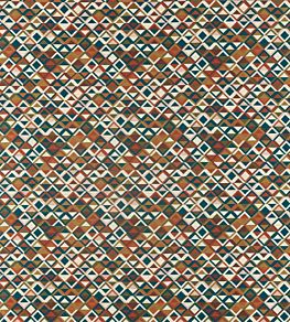 Boka Fabric by Harlequin Sapphire/Russet/Gold