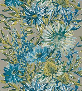 Floreale Wallpaper by Harlequin Cornflower/Gilver