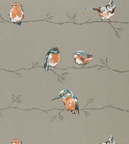 Persico Wallpaper by Harlequin Tangerine/Duckegg