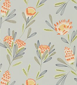 Cayo Wallpaper by Harlequin Coral/Silver