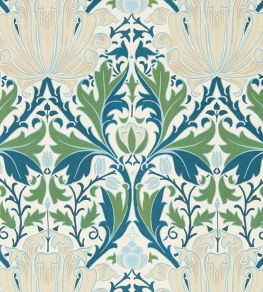 Helena Wallpaper by Morris & Co Indigo/Forest