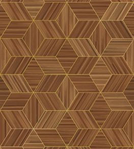 Herringbone Geo Mural by Eijffinger Brown/Taupe