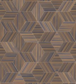 Herringbone Geo Mural by Eijffinger Dark Brown/Taupe