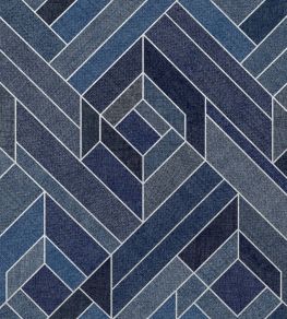Hexagonal Wallpaper by Coordonne Ultramarine
