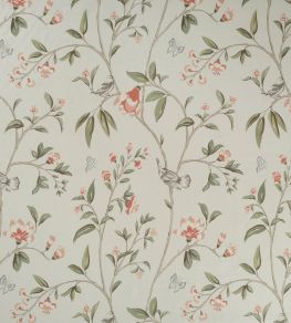 Hidcote Fabric by James Hare Pink/Green