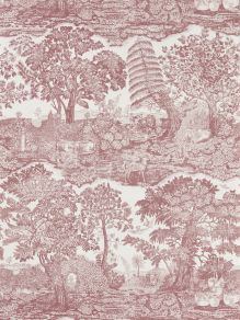 Highgrove Toile Wallpaper by Sanderson Madder Rose