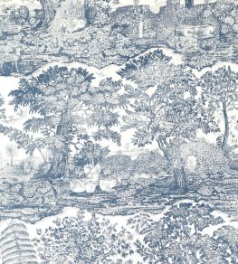 Highgrove Toile Fabric by Sanderson Tetbury Blue