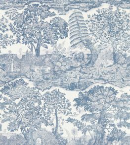 Highgrove Toile Wallpaper by Sanderson Tetbury Blue