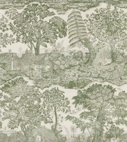 Highgrove Toile Wallpaper by Sanderson Yew Green
