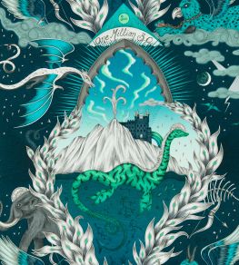 Highlandia Wallpaper by Clarke & Clarke Marine