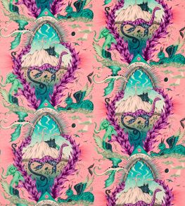 Highlandia Velvet Fabric by Clarke & Clarke Pink