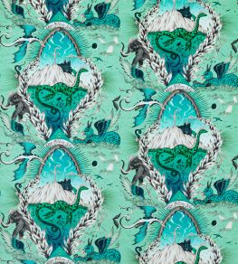 Highlandia Velvet Fabric by Clarke & Clarke Sage