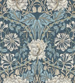 Honeysuckle & Tulip Wallpaper by Morris & Co Woad/Thyme