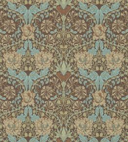 Honeysuckle & Tulip Wallpaper by Morris & Co Taupe/Aqua