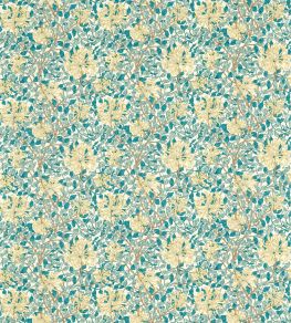 Honeysuckle Outdoor Fabric by Morris & Co Teal/Soft Lemon