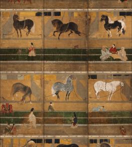 Horse Stable Wallpaper by MINDTHEGAP Brown