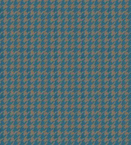 Hounds Tooth Fabric by Arley House Petrol Blue
