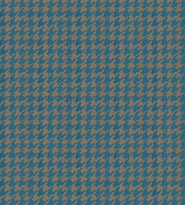 Hounds Tooth Fabric by Arley House Petrol Blue