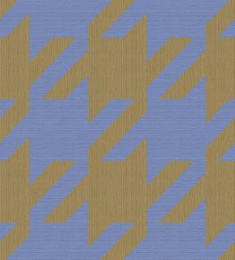Houndstooth Mural by Eijffinger Olive Cornflower