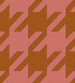 Houndstooth Mural by Eijffinger Pink Camel
