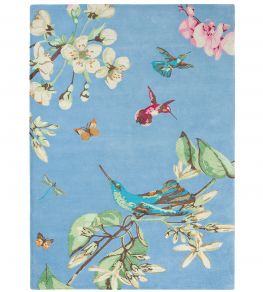 Hummingbird Rug by Wedgwood Blue