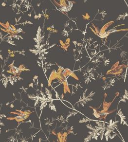 Hummingbirds Wallpaper by Cole & Son Charcoal & Ginger
